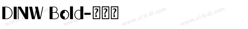 DINW Bold字体转换